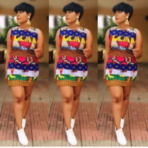 ankara dresses with sneakers