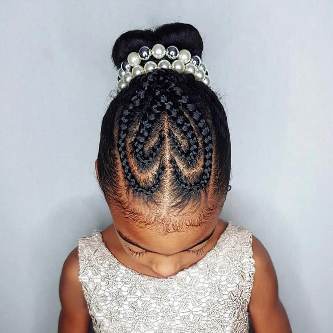 Creative Braided Updo Idea For Little Girls Click042